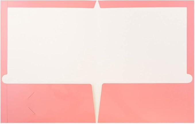 JAM PAPER Laminated Two Pocket Glossy School Folders - Letter Size - High Gloss Baby Pink Pastel - 6/Pack