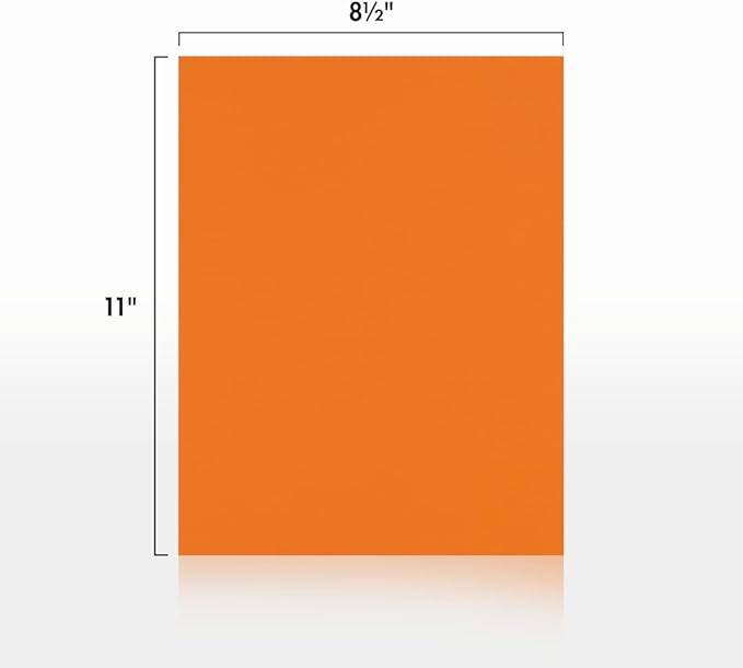 LUXPaper 8.5" x 11" Paper | Letter Size | Mandarin Orange | 80lb. Text | 1,000 Qty
