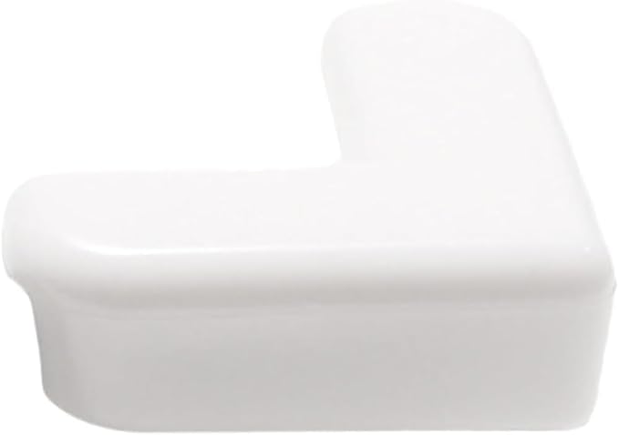 4Pcs White Corner and Edge Protectors, Self-Adhesive Bumpers for Furniture, Desks and Tables, Shock-Absorbing Guards