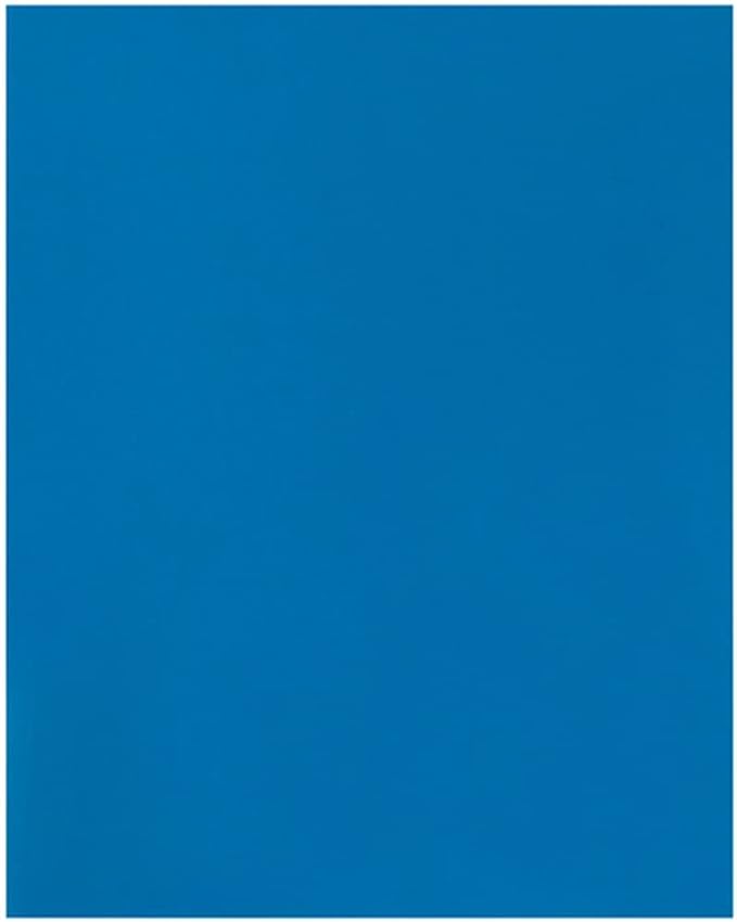 JAM PAPER Laminated Two Pocket Glossy School Folders - Letter Size - High Gloss Blue - Bulk 25/Pack