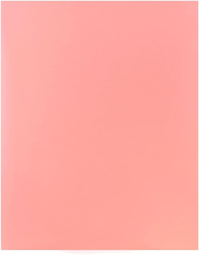 JAM PAPER Laminated Two Pocket Glossy School Folders - Letter Size - High Gloss Baby Pink Pastel - 6/Pack