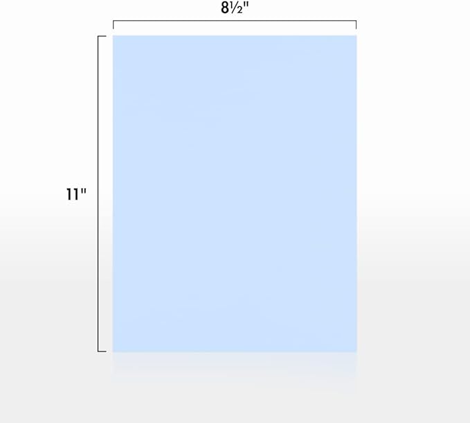 LUXPaper 8.5" x 11" Paper | Letter Size | Baby Blue | 80lb. Text | 50 Qty