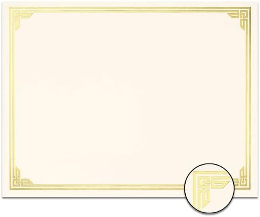 PaperDirect Red on White Classic Specialty Certificates, 8½ x11, Foil Accents, 50 Count, Certificates And Awards Paper, For School, Work, Diplomas & Award Certificates