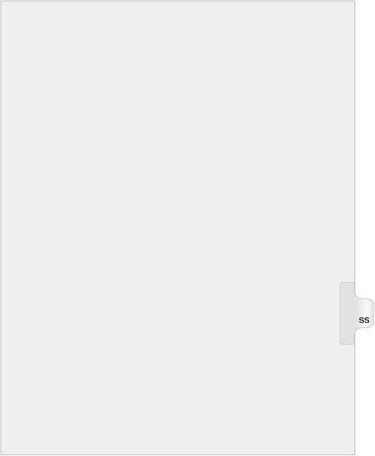 Exhibitindexes® Side Letter Tabs - AVE Style Bold Font - Pack of 25