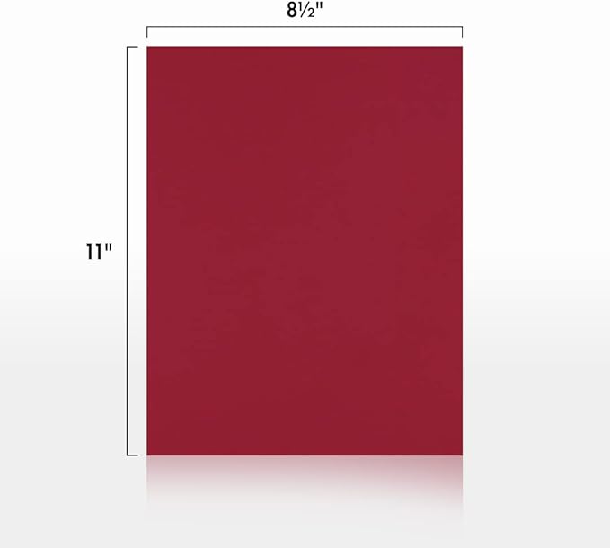 LUXPaper 8.5" x 11" Paper | Letter Size | Garnet Red | 80lb. Text | 1,000 Qty