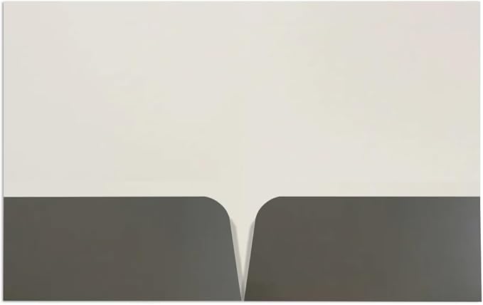 JAM PAPER Custom Printed Semi-Gloss Folders with Round Corner Pockets - Personalized Logo & Text - 12pt C1S - Grey - 100/Pack