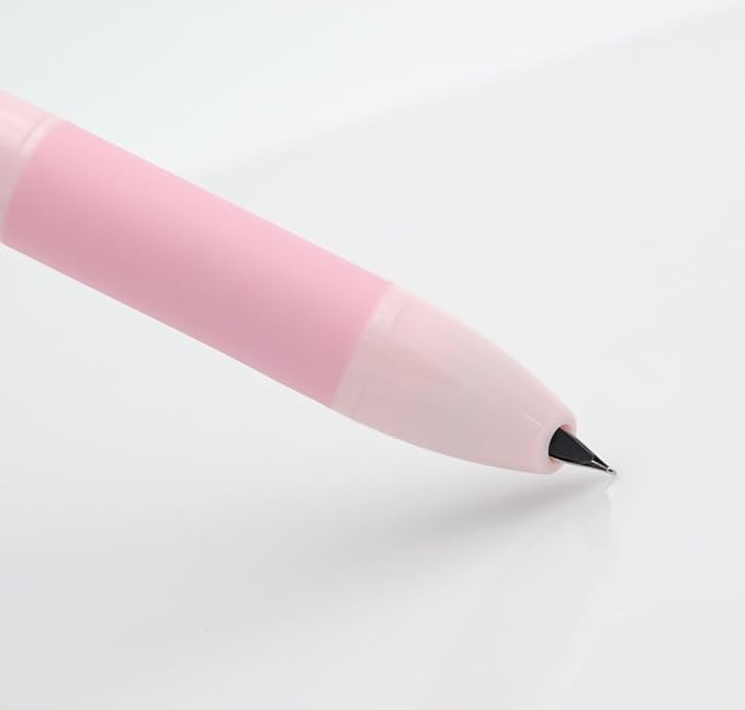 xixixiaozhu OASO K018 Sealed Retractable Fountain Pen Set 0.5mm with 2pcs Blue Ink Cartridges Smooth Writing for School Students (Light Pink)