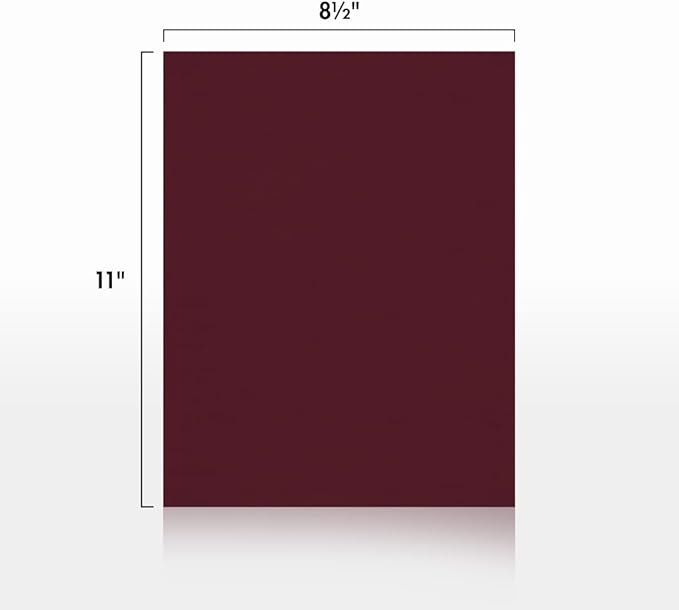 LUXPaper 8.5" x 11" Cardstock | Letter Size | Burgundy Linen | 100lb. Cover (183lb. Text) | 500 Qty