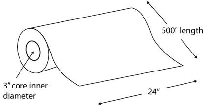 Alliance Wide Format Paper 24" x 500' Rolls Bond Engineering (20lb | 120 Rolls, 24 In x 500 Ft | 3" Core)