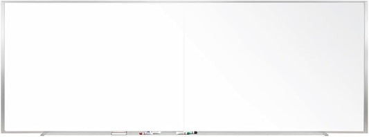 Ghent M1 Porcelain Magnetic Whiteboard, Aluminum Frame, 4'H x 15' 4" W, (2 Pieces)(M1-415-4-2P)