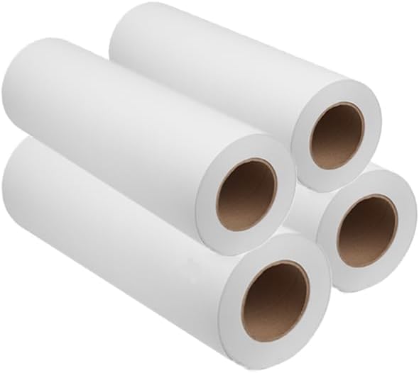 11'' x 500' Engineering/Wide Format/Plotter Paper - 20# Uncoated 96 Bright White (3’’ Core) CAD Paper Rolls For Architects, Blue Prints Engineers, Architects etc - Pack of 4 Rolls
