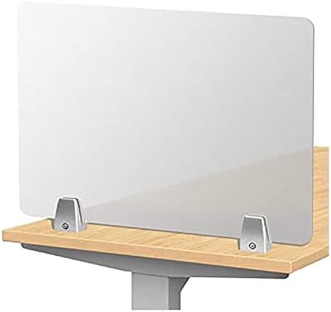 Portable Frosted Acrylic Desk Divider - Free Standing Privacy Panel for Office & Home - Ideal Student Test Shield & Desktop Privacy Solution