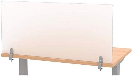 Desk Divider for Students and Desk Privacy Panel. Office Partitions and Ideal Cubicle Light Shield. Frosted Acrylic Clamp-on Desk Partition - 47” W x 22”H Divider
