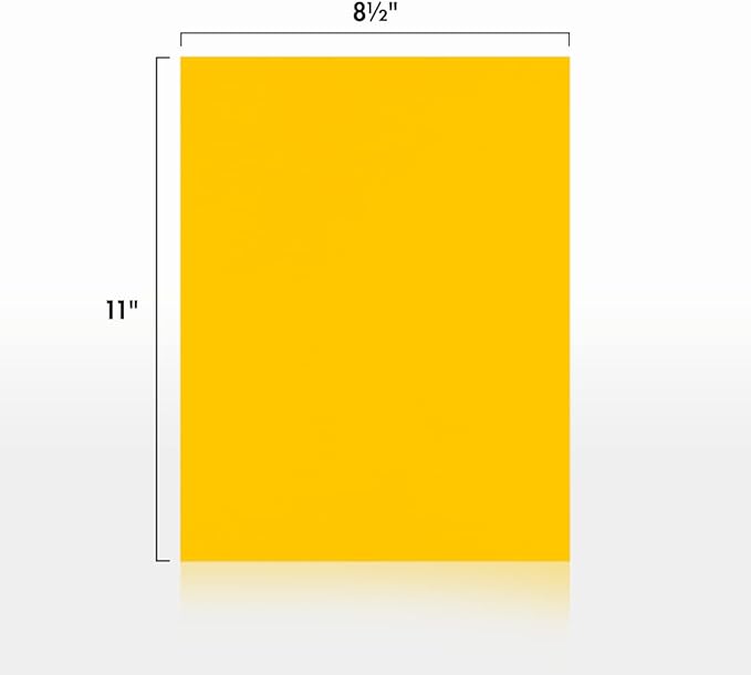 LUXPaper 8.5" x 11" Paper | Letter Size | Sunflower Yellow | 80lb. Text | 500 Qty