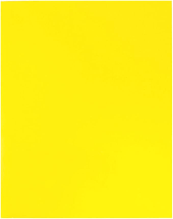 JAM PAPER Laminated Two Pocket Glossy School Folders - Letter Size - High Gloss Yellow - Bulk 25/Pack