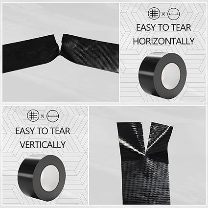SWRT 9 Mil 24-Pack Black Heavy Duty Duct Tape Strong Adhesive, 2 in x 30 YD (Total 720YD) Duct Heavy Duty Waterproof All Weather Black Duct Tape No Residue Sealing & Patching for Indoor&Outdoor Repair