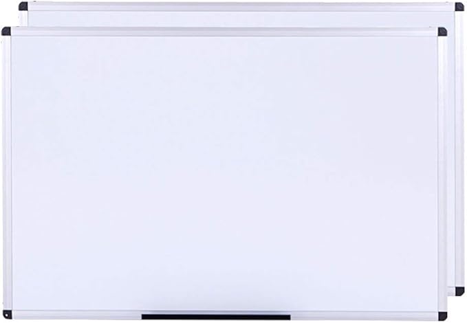 VIZ-PRO Large Magnetic Dry Erase White Board for Wall, 60 X 48 inches, Pack of 2, 5' x 4' Aluminum Framed Whiteboard with Marker Tray for School Office Home