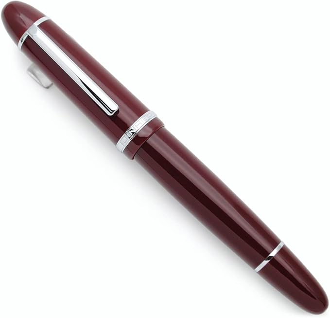 JINHAO X159 Fountain Pen (EF Nib 0.38mm, Wine Red with Silvery Clip)