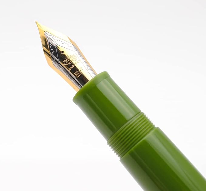 JINHAO X159 Fountain Pen (EF Nib 0.38mm, Avocado Green with Gold Clip)