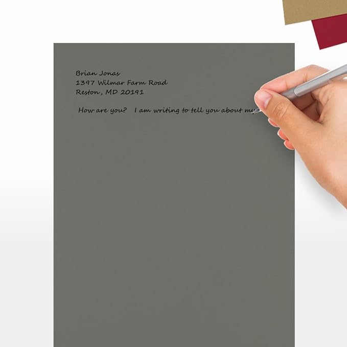 LUXPaper 8.5" x 11" Paper | Letter Size | Smoke Gray | 80lb. Text | 1,000 Qty