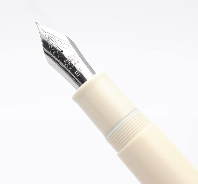 JINHAO X159 Fountain Pen (EF Nib 0.38mm, Ivory White with Silvery Clip)