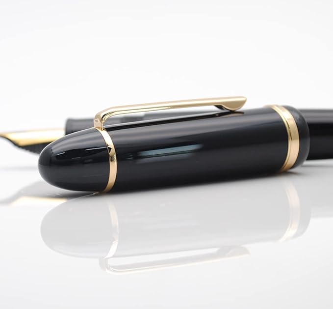 JINHAO X159 Fountain Pen (F Nib 0.5mm, Black with Gold Clip)