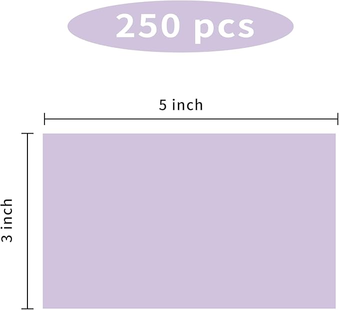 STARLIBOO 3"X5" Rectangle Color Coding Labels, Removable Square Label Inventory Stickers, Permanent Warehouse Moving Box Square Label (250Labels, Lavender Purple)