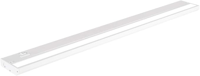 LED Under Cabinet Lighting Hardwired - 3CCT 32 Inch White Finish - Undercabinet Lights for Kitchen - Linkable Undercounter Dimmable Plug in Light or Hard Wired - Under Counter Fixture Direct Wire