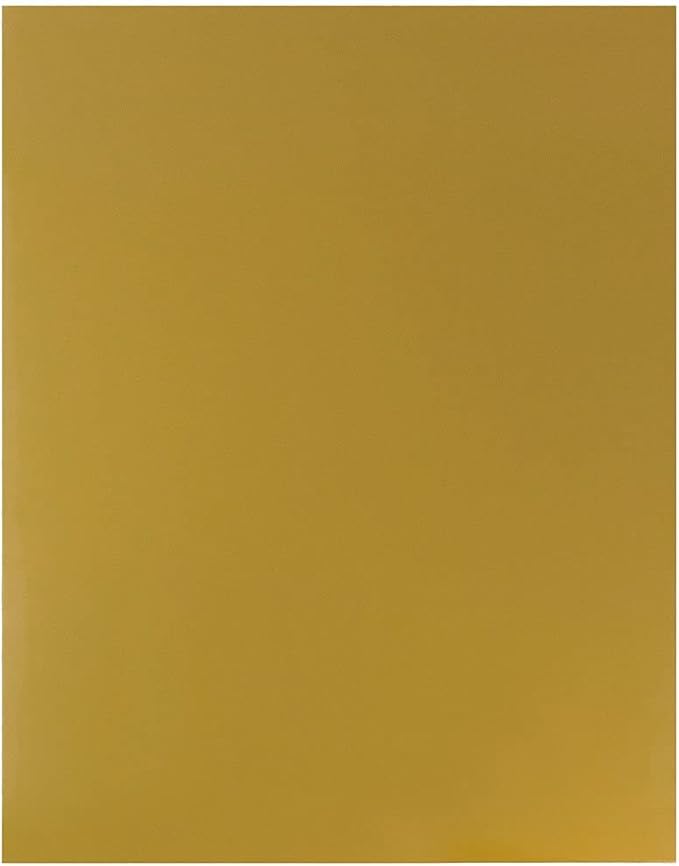 JAM PAPER Laminated Two Pocket Glossy School Folders - Letter Size - High Gloss Gold - Bulk 50/Box