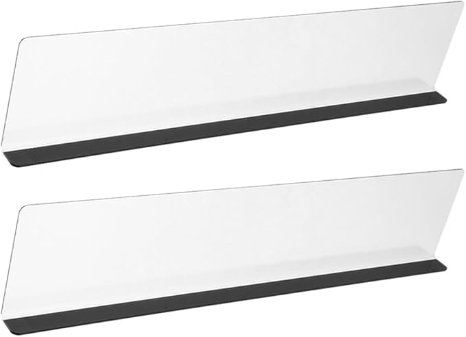 OSALADI 2pcs Clear Acrylic Computer Monitor Memo Boards Left Right Side Panel Note Holders with Adhesive Backing Reusable Desktop Organizer for Office Home School Space-Saving Screen