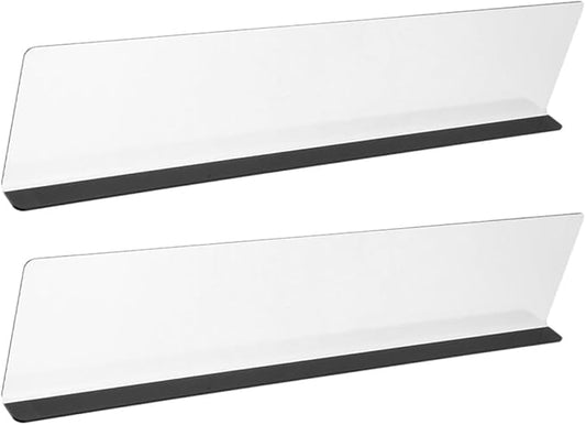 OSALADI 2pcs Clear Acrylic Computer Monitor Memo Boards Left Right Side Panel Note Holders with Adhesive Backing Reusable Desktop Organizer for Office Home School Space-Saving Screen