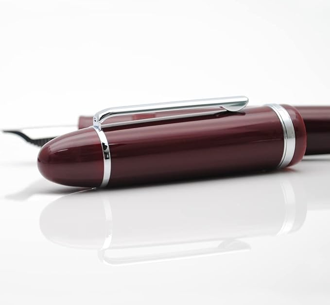 JINHAO X159 Fountain Pen (EF Nib 0.38mm, Wine Red with Silvery Clip)