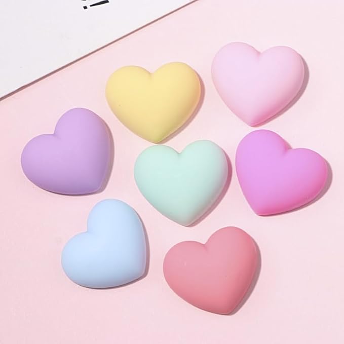 Aoxsie 28pcs Decorative Push Pins Multicolored Heart Thumbtacks Thumb Tacks for Bulletin Cork Boards Office Organization Home