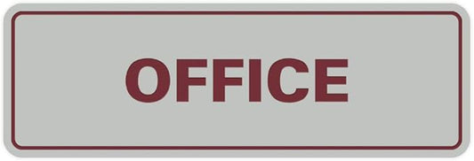 Signs ByLITA Standard Office Sign - Professional Business Signage - Easy to Install (Light Grey/Burgundy) - Medium 10 Pack