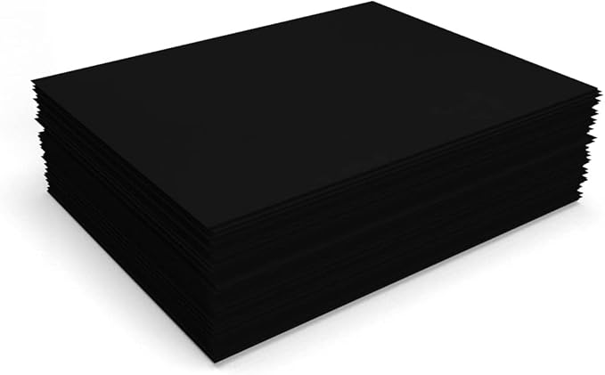 LUXPaper 8.5" x 11" Cardstock | Letter Size | Midnight Black | 100lb. Cover (183lb. Text) | 50 Qty