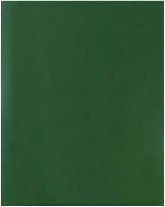JAM PAPER Laminated Two Pocket Glossy School Folders - Letter Size - High Gloss Green - Bulk 25/Pack