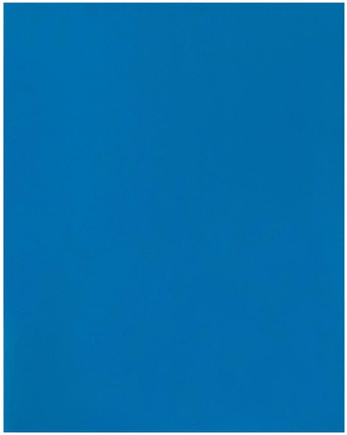 JAM PAPER Laminated Two Pocket Glossy Folders - Blue - 3/Pack