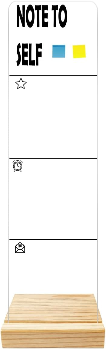 Monitor Memo Board Computer Monitor Memo Board Note To Self Sign Acrylic for Computer Monitors Laptop Desktop No Screen Damage Office Accessories 12.6x 3.15 x 0.2 inches