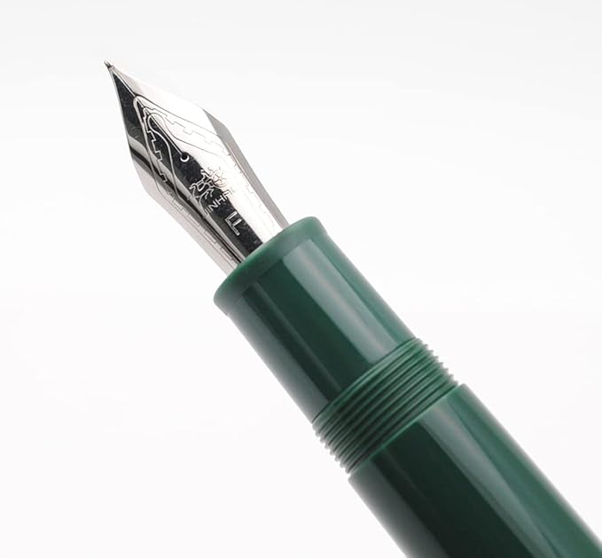 JINHAO X159 Fountain Pen (F Nib 0.5mm, Dark Green with Silvery Clip)