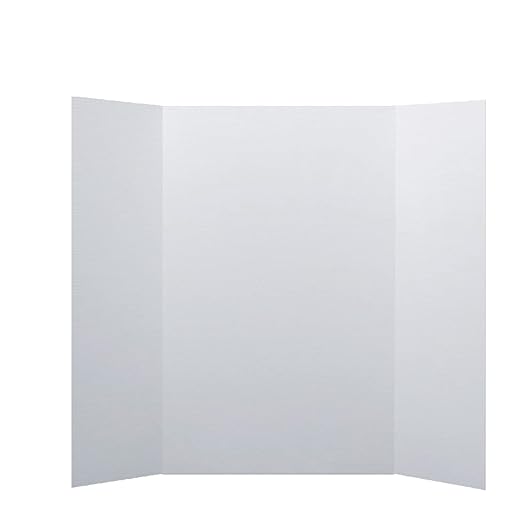 Flipside Products 36” x 48” Project Boards for Presentations, Science Fair, School Projects, Event Displays and Trifold Picture Board, Proudly Made in USA - Clay White - 10 Pack