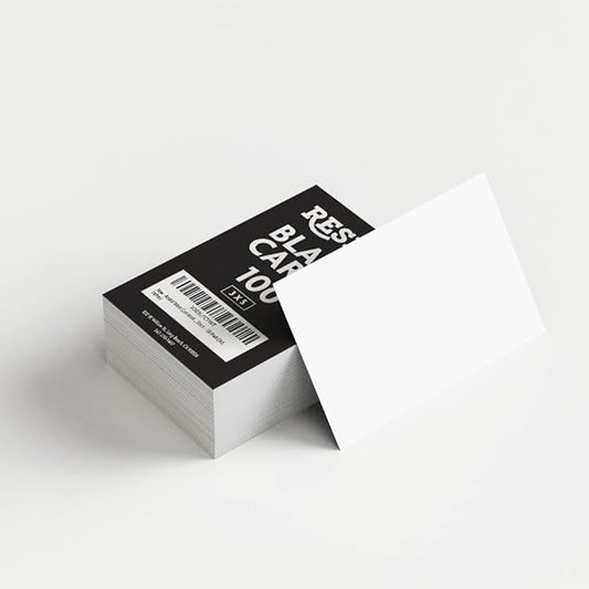 Reskid 100 Pack of 3x5 inches Thick Heavyweight Index Cards on 110lb Card Stock - Perfect for Note-Taking, Studying, and Organization - Ideal for Classrooms, Office, and Home Use (3x5, Inches)