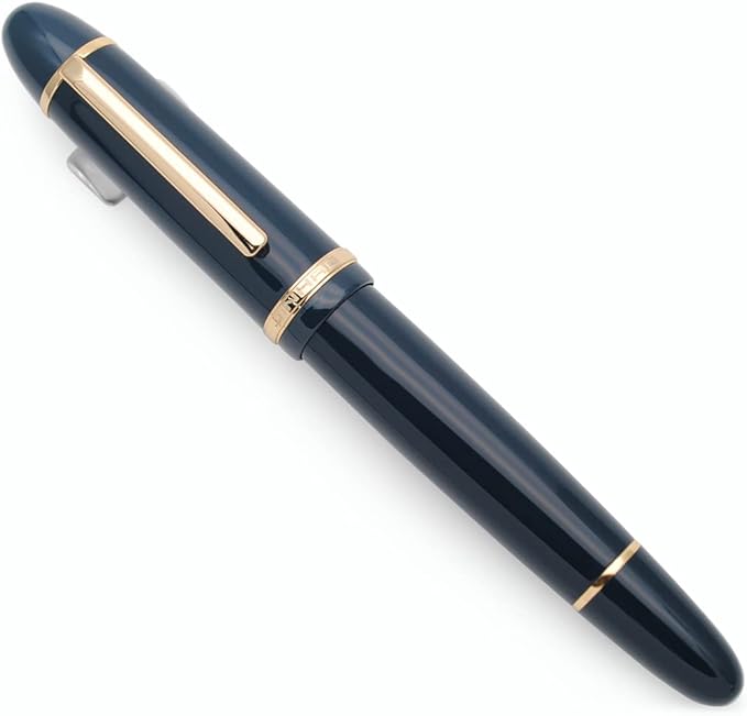 JINHAO X159 Fountain Pen (F Nib 0.5mm, Dark Blue with Gold Clip)