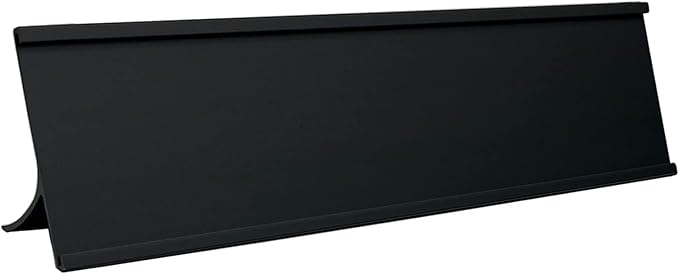 5 Pack 2" x 8" Aluminum Desk Name Plate Holders,Office Business Desk Sign Holder for Meeting Room or Other Business Event (Black)
