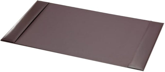 Dacasso Bonded Pad with Side Rails Luxury Leather Desk Blotter for Writing, 30 x 18, Brown