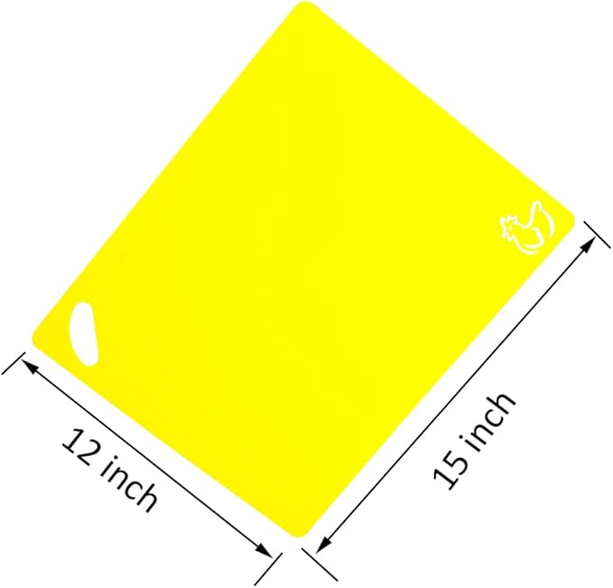 Kimmoker Flexible Cutting Boards Set, Cutting Board Mats for Cooking, Colored Cutting Board Set with Easy-Grip Handles, Flexible Plastic Cutting Sheet Set of 4 (1)