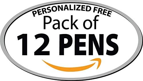 Express Pencils Personalized Ballpoint Pens - Retro -Retractable Click action - Custom - Black writing - Printed Name pens - Imprinted w/Your Logo/Message - Personalization - 12 Pens/Box (Light Blue)