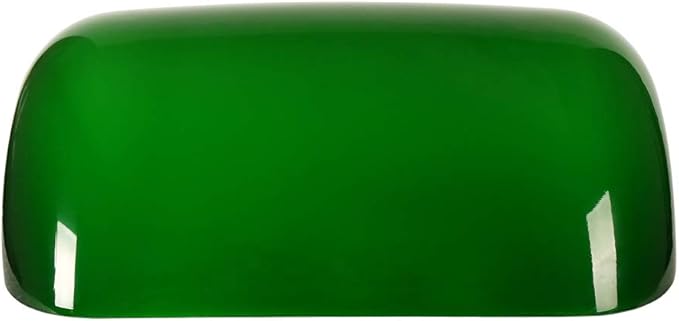 Newrays Green Glass Bankers Lamp Shade Replacement Cover,L8.85 W5.11