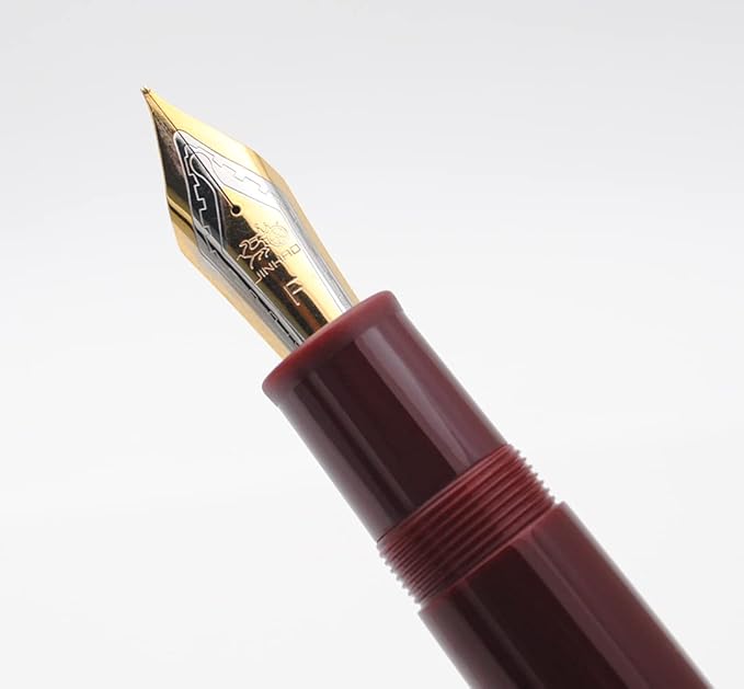 JINHAO X159 Fountain Pen (F Nib 0.5mm, Wine Red with Gold Clip)