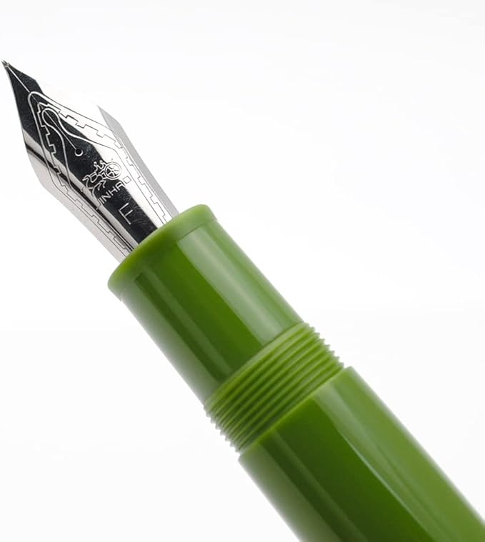 JINHAO X159 Fountain Pen (F Nib 0.5mm, Avocado Green with Silvery Clip)