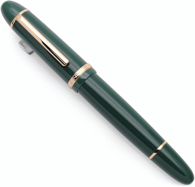JINHAO X159 Fountain Pen (EF Nib 0.38mm, Dark Green with Gold Clip)